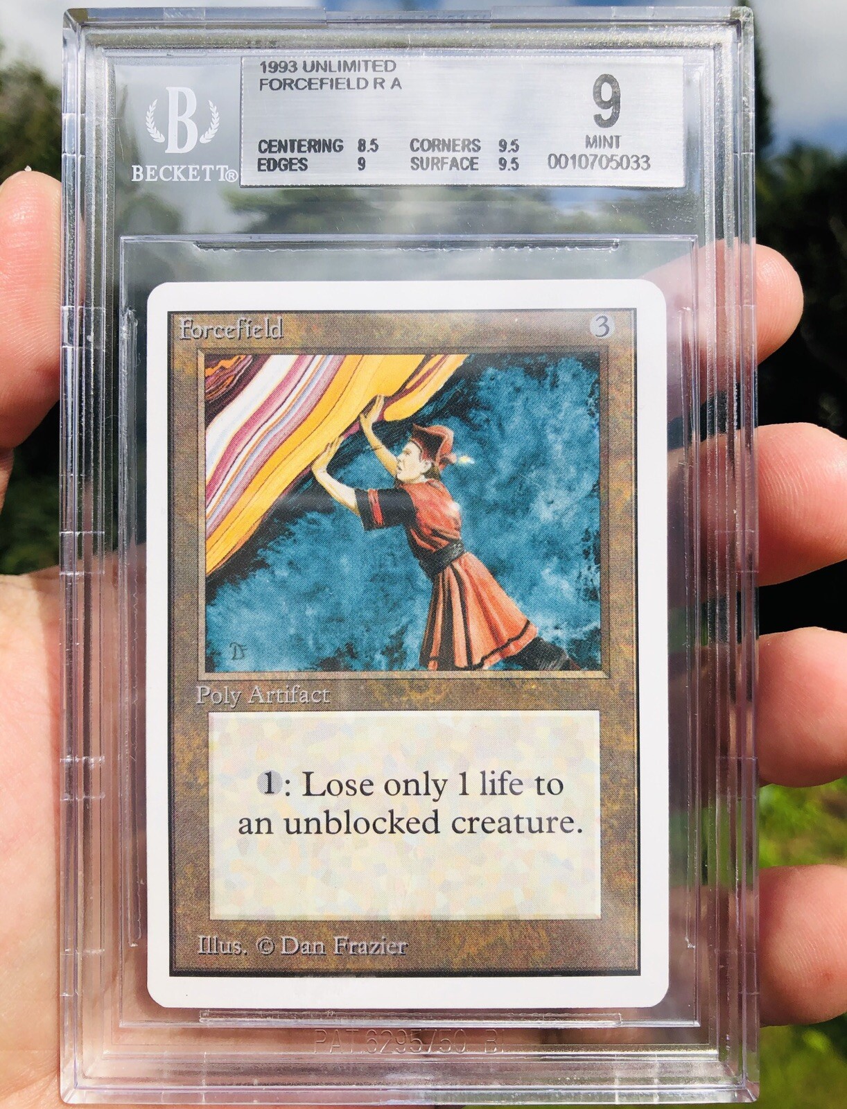 FORCEFIELD, UNLIMITED, 1993 MTG, RARE, BGS 9.0, GRADED "MINT"!