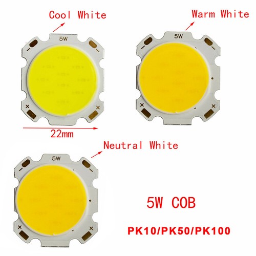 10Pcs COB LED Light 1W 3W 5W 7W Chip With High Power Beads White Light Warm Whit - Picture 8 of 24