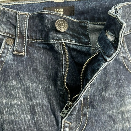 True Religion Jeans Men’s Size 34 Dark Blue Straight Danny Tapered Stretch - Picture 5 of 13