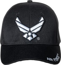 BLACK Officially Licensed United States Air Force Embroidered Baseball Cap