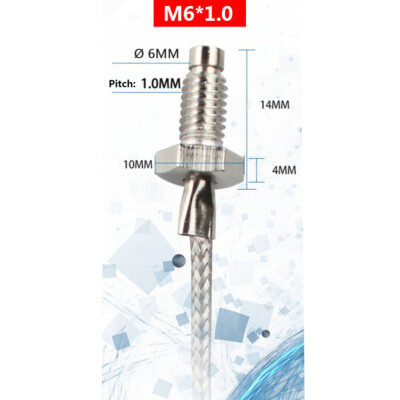 2 Meter J-Type Thermocouple Temperature Sensor Probe - High Temp Measurement
