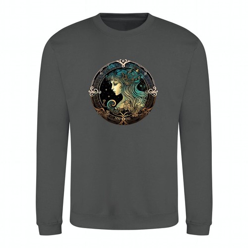 Sweatshirt Star Sign Virgo Horoscope Astrology Zodiac Art Unisex Sweater Jumper - Picture 14 of 37