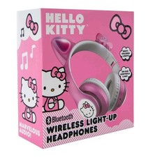 Hello Kitty Wireless Light Up Headphones Bluetooth Pink  White by Sanrio NEW