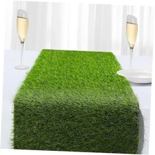 Artificial Grass Table Runners-13 x 72 Inches Faux Grass Table L:13 x 72 Inches