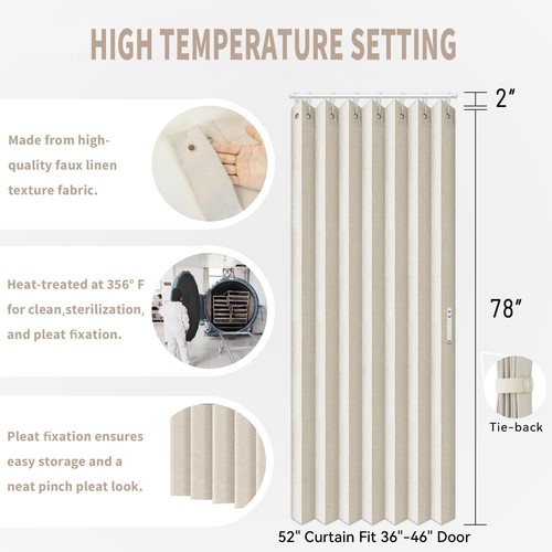 Accordion Style Door Curtains for Doorways - Laundry Room Curtains for Doorwa... - Picture 2 of 7