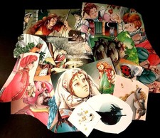 Fairy Tale Paper Cutouts Assorted Characters Ephemera Vintage