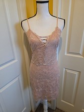 GUESS PINK LACE DRESS, SIZE M