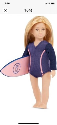 Lori: Surfing Swimsuit & Surfboard - Audrina Mini Surfer Doll by Battat