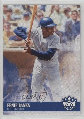2018 Diamond Kings Ernie Banks (Batting Helmet and Solid Grey Uniform) HOF uu6