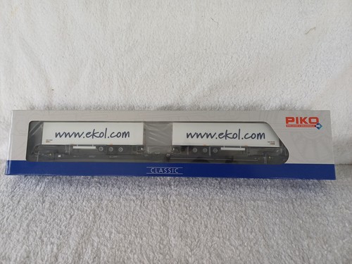 Piko 54770 HO Taschen-Intermodalwagen mit Ekol LKW Anhänger Ep.VI T3000e | Zustand: Used