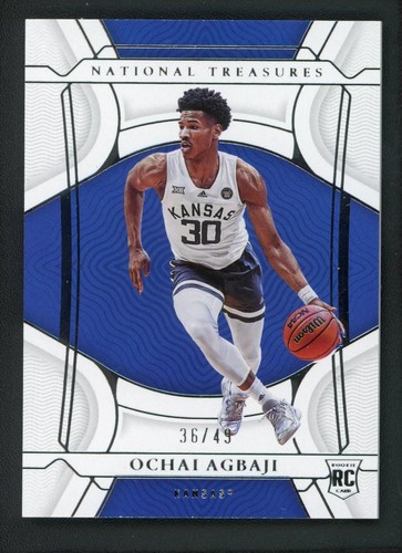 Ochai Agbaji #6 2022 Panini National Treasures Collegiate card