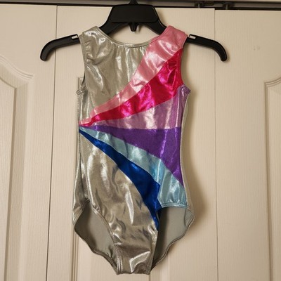 Balera Gymnastics Leotard MC Silver Foil Tank Style