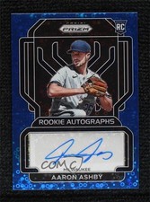 2022 Panini Prizm Rookie Blue Donut Circle 18/50 Aaron Ashby #RA-AS Auto 0s1o