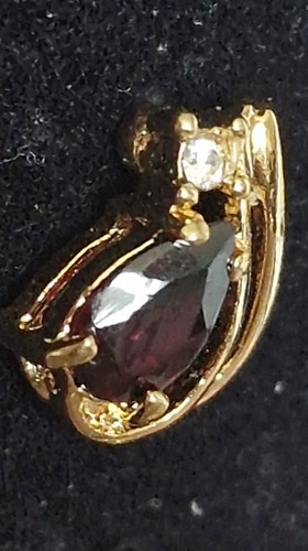 Collana e orecchini pendenti in lega di oro 10 kt granato rodolite cista trasparente set 3 - Foto 9 di 24