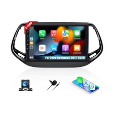 2 64G Android 13 Car Stereo for Jeep Compass 2017-2020 with Wireless Carplay ...