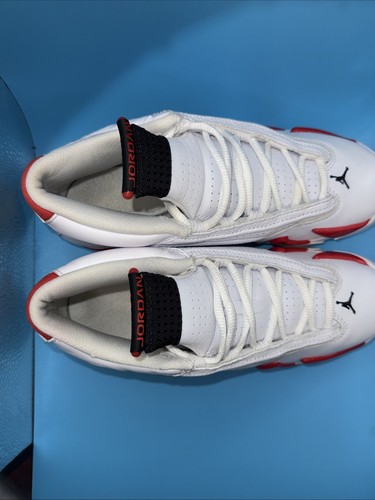 Size 5.5 (GS) - Jordan 14 Mid Candy Cane Sneaker, Clean, No OG Box - Picture 5 of 13
