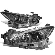 Faro/lámpara proyector esquina transparente carcasa negra Mazda 2014-2016 3 pares Fit
