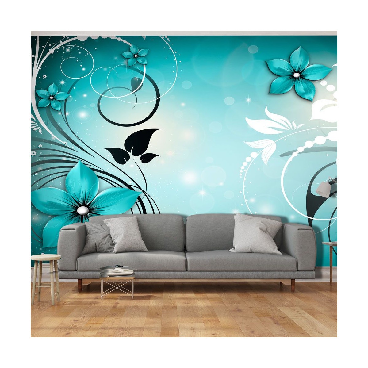 Papier peint Sapphire Winter xxl tapisserie murale grand format bleue