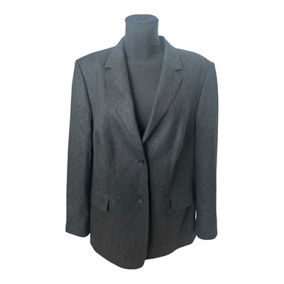 Basler Blazer Damen Gr 48 Dunkelgrau Klassisch Elegant 100 Schurwolle Viskose