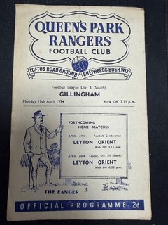 Queen's Park Rangers v Gillingham 1953/54 (50/37)