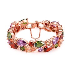 Colorful Rose Gold Women's Bracelet Shiny Jewelry Stainless Steel Bracelet New