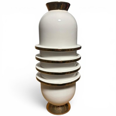 Jonathan Adler Orbit Urnenvase weiß/gold