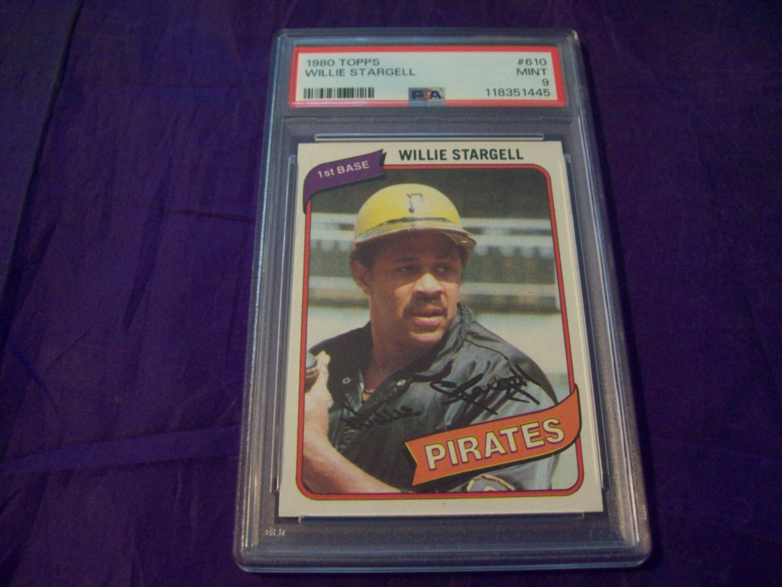 1980 TOPPS #610 WILLIE STARGELL (PIRATES) PSA 9