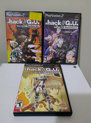 .hack G.U. Complete Trilogy - Lot of 3 - PS2 - Good condition - Mostly Complete