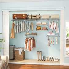 Wall Mounted Wire Closet Organizer Custom Storage System Kit