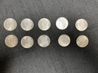 1884 - 1902 10 Silver Dollar Coins 90% Various Condition