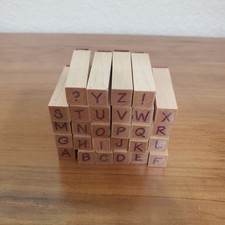 ABC set of uppercase letters Rubber Stamp 49