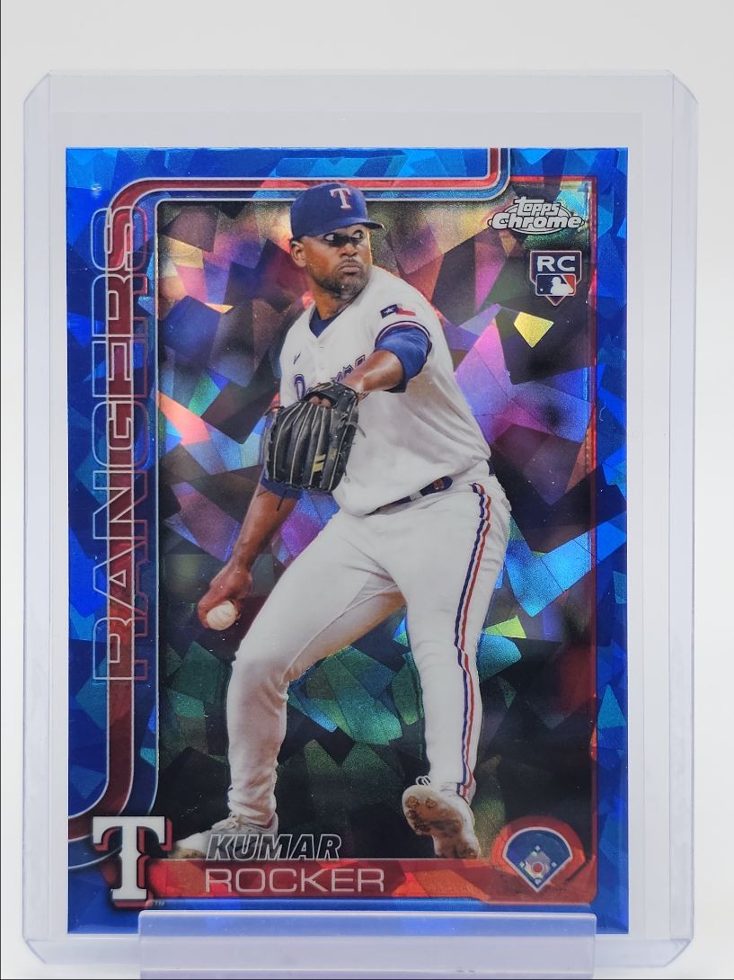 KUMAR ROCKER 2025 TOPPS CHROME SAPPHIRE ROOKIE RANGERS #73 RC Q6156