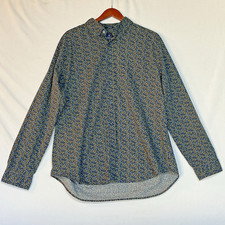 The Original Ben Sherman Mens Long Sleeve Dress Shirt Floral Stretch Fit Size XL