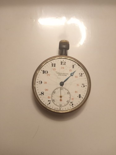 Vintage Pocket Watch Zenith For Parts Or Repair