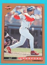 1996  Score Dugout Collection #4 Ray Lankford  Cardinals Baseball Card W2