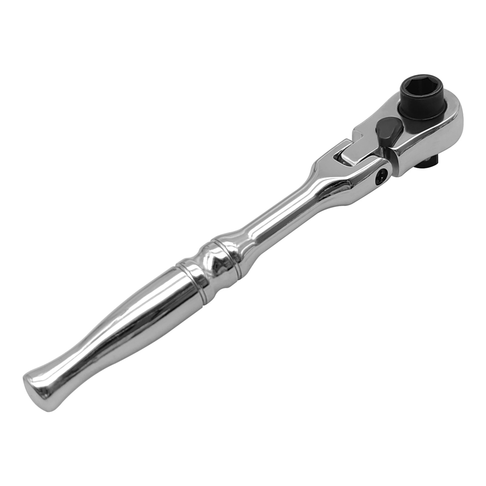 1/4 Drive Ratchet Handle 2-in-1 Flex Head Ratcheting Wrench Socket & Bit Driver