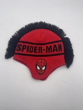 Marvel Spider-Man Hat Red/Black Beanie Winter Knit Hat One Size Kids