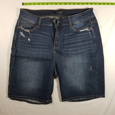 Judy Blue Womens Jean Shorts 1XL Bermuda Denim JB182132DK Stretch Comfort