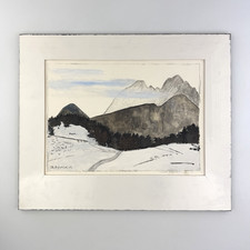 Brigitta Heyduck Wilder Kaiser Tirol Malerei Mischtechnik signiert Holzrahmen