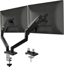 Dual Monitor Arms, Gas Spring Monitor Arms for 2 Monitors up to 34 Curved/Fl...