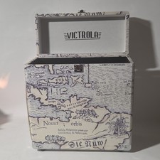 Victrola Collector Record Storage Case - Retro Map