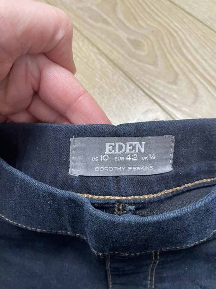 Dorothy Perkins Eden Dark Wash Jeggings Size 14 Stretch Denim - Image 3 of 4