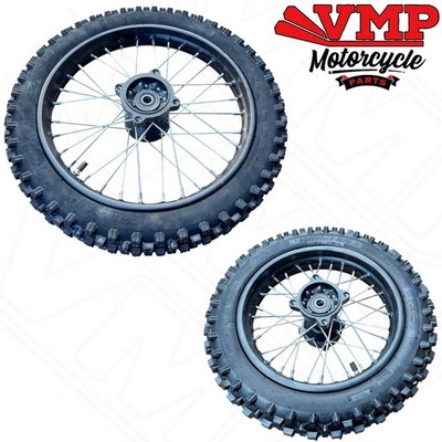 Pit Bike 14'' 12'' BIG Vorder- & Hinterrad & Reifen Set SDG Dirt Stomp M2R Thumpstar