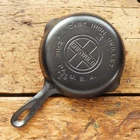 Vintage GRISWOLD Cast Iron SKILLET Frying Pan # 3 LARGE BLOCK LOGO - Ironspoon