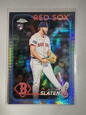 2024 Topps Chrome Update Series - Justin Slaten #USC46 Prism Refractor (RC)