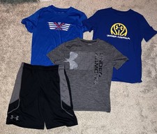 Lot Of Under Armour Boys Youth Large Shirts And Shorts