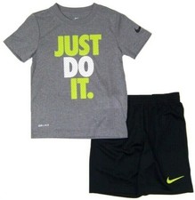 Nike Little Boys 2 Pc Dri-Fi Shirt  Shorts Set NWT Size 6 Just Do It