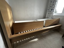 IKEA Malm Single Bed Frame Oak with Storage Drawers