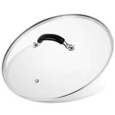 8 Inch Pan Lid - Glass Lid with Stainless Steel Handle for Frying Pan and Pot...