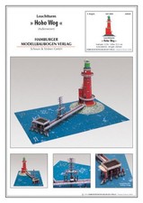 Kartonmodell Leuchtturm Hohe Weg Außenweser 1:250 HMV Hamburger Modellbauboge...